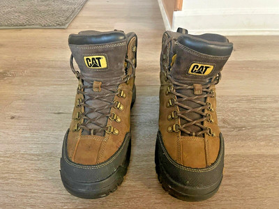 Men's CAT Caterpillar Threshold Waterproof Work Boot P74128 - Brown Soft Toe 11