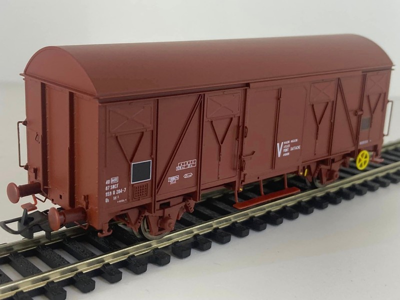 Hj6190 Sncf, Wagon FermÃ© Ã  2 Essieux Us, LivrÃ©E Rouge Oxyde, Ã©Poque V-Vi