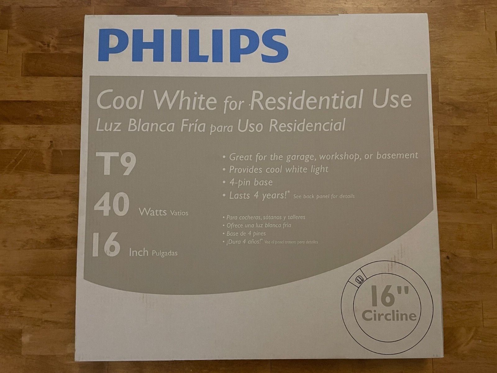 Philips 40-Watt 16 in. Circline T9 Fluorescent Tube Light Bulb Cool White (4100K) (1-Bulb) Philips 40-Watt 16 in. Circline T9 Fluorescent Tube Light Bulb Cool White (4100K) (1-Bulb)