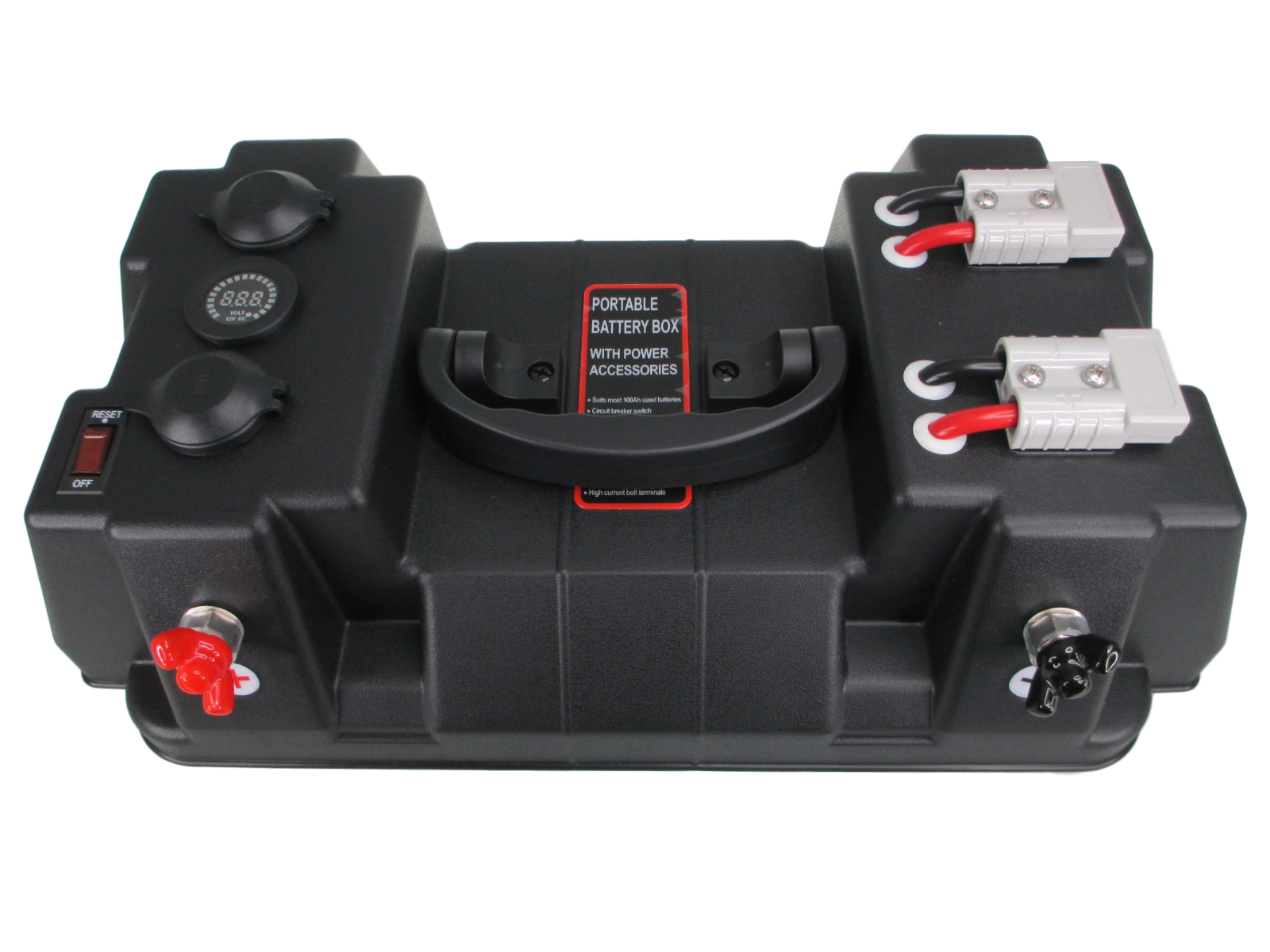 Pactrade Marine Battery Box Dual Usb Power Voltmeter Sockets Anderson Connector New for sale
