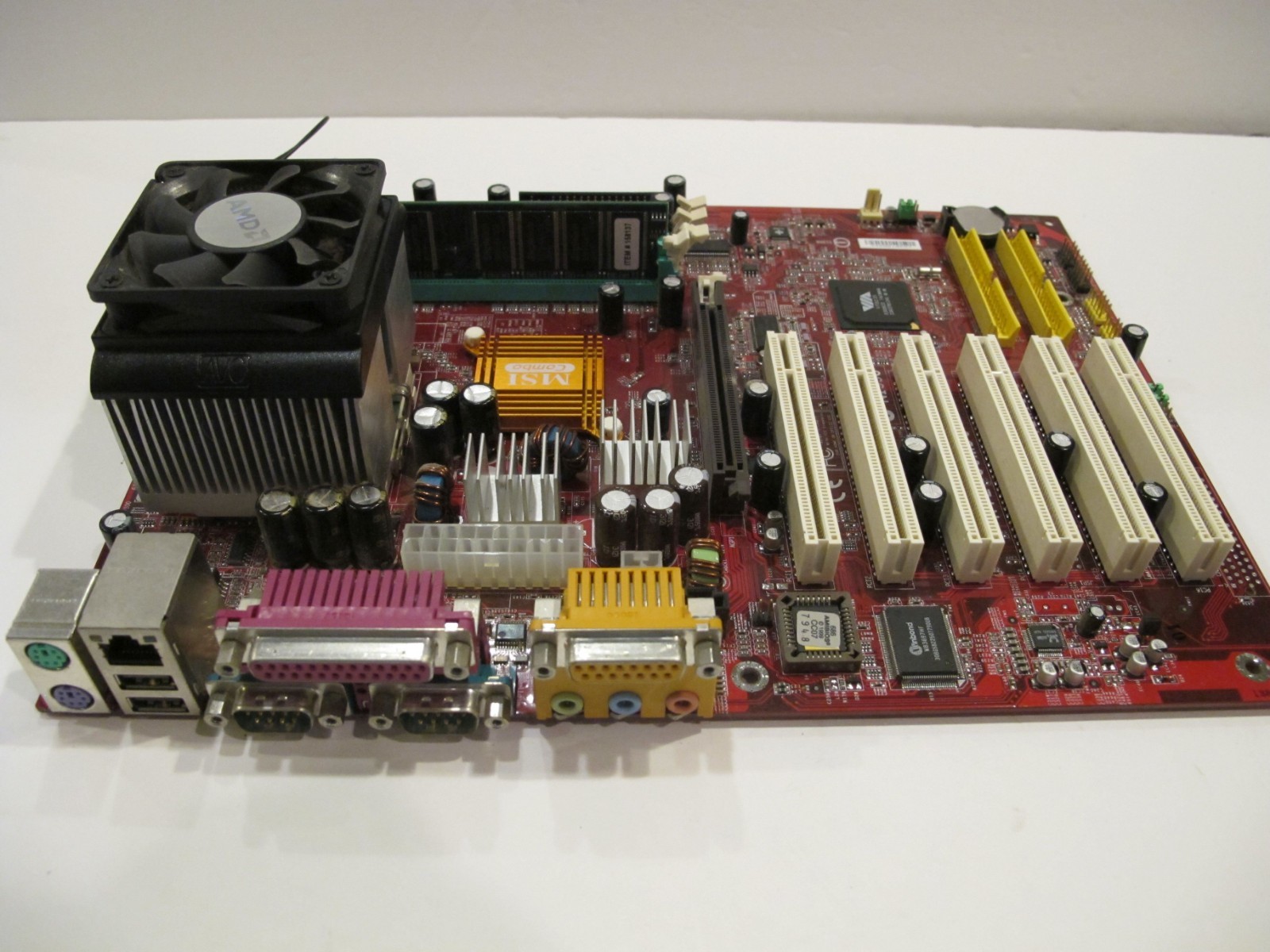 MSI KT2 Motherboard  *** with AMD CPU and with Memory!!! ***