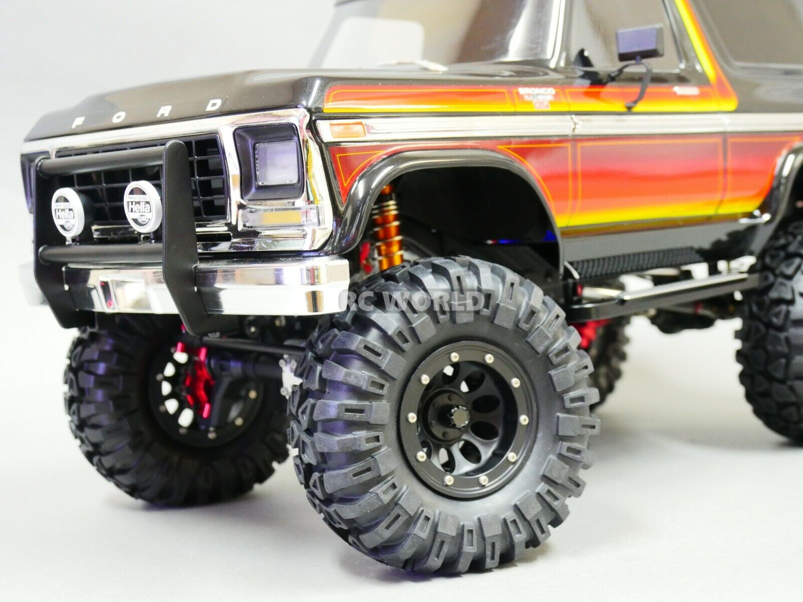 Traxxas TRX-4 BRONCO Beadlock WHEELS & TIRES 130mm -Set Of 4- Blue | eBay