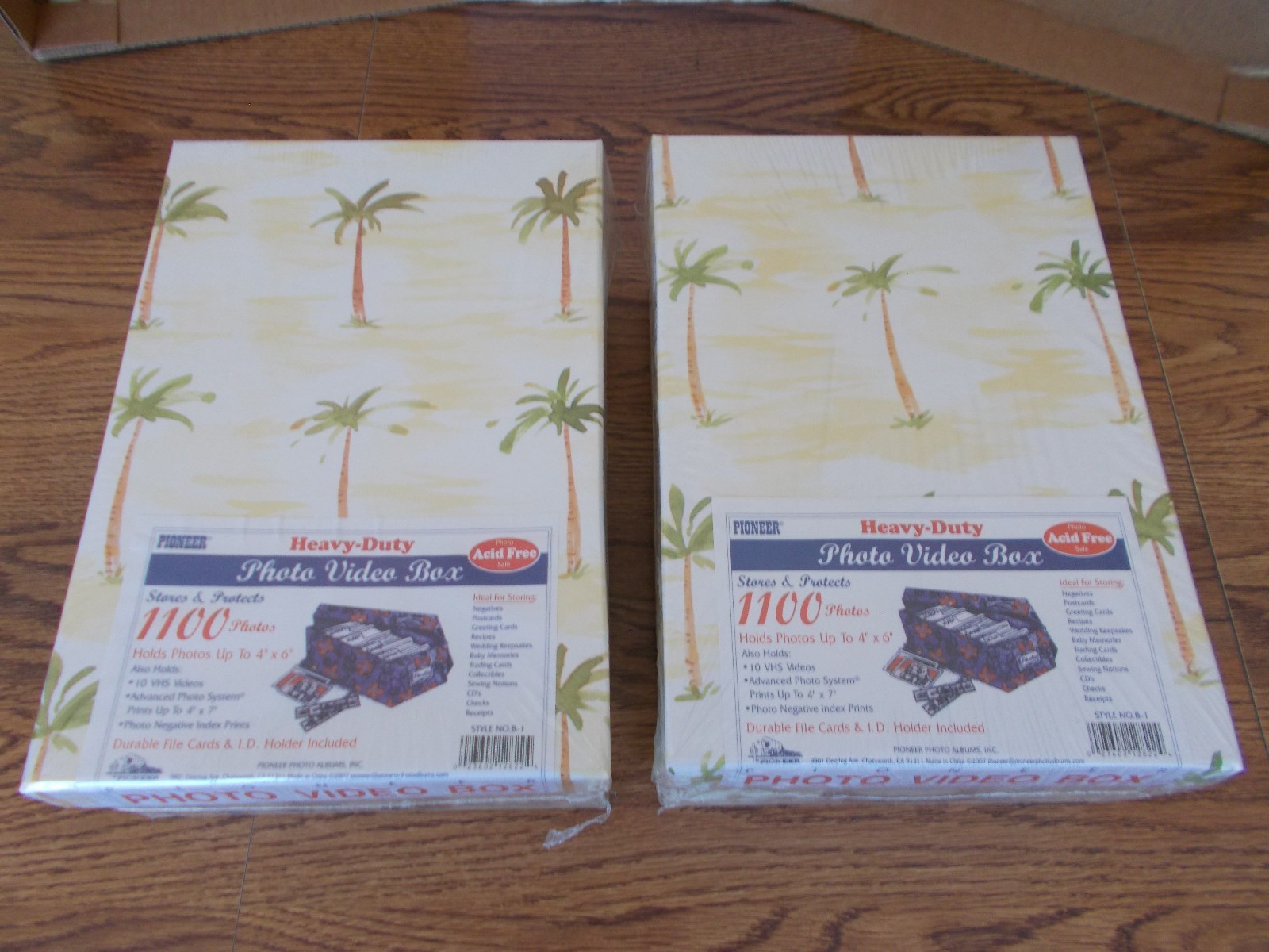 Pioneer Photo Storage Box Crafts & Many Other Uses-- AcidFree  Palm Trees  Lot 2