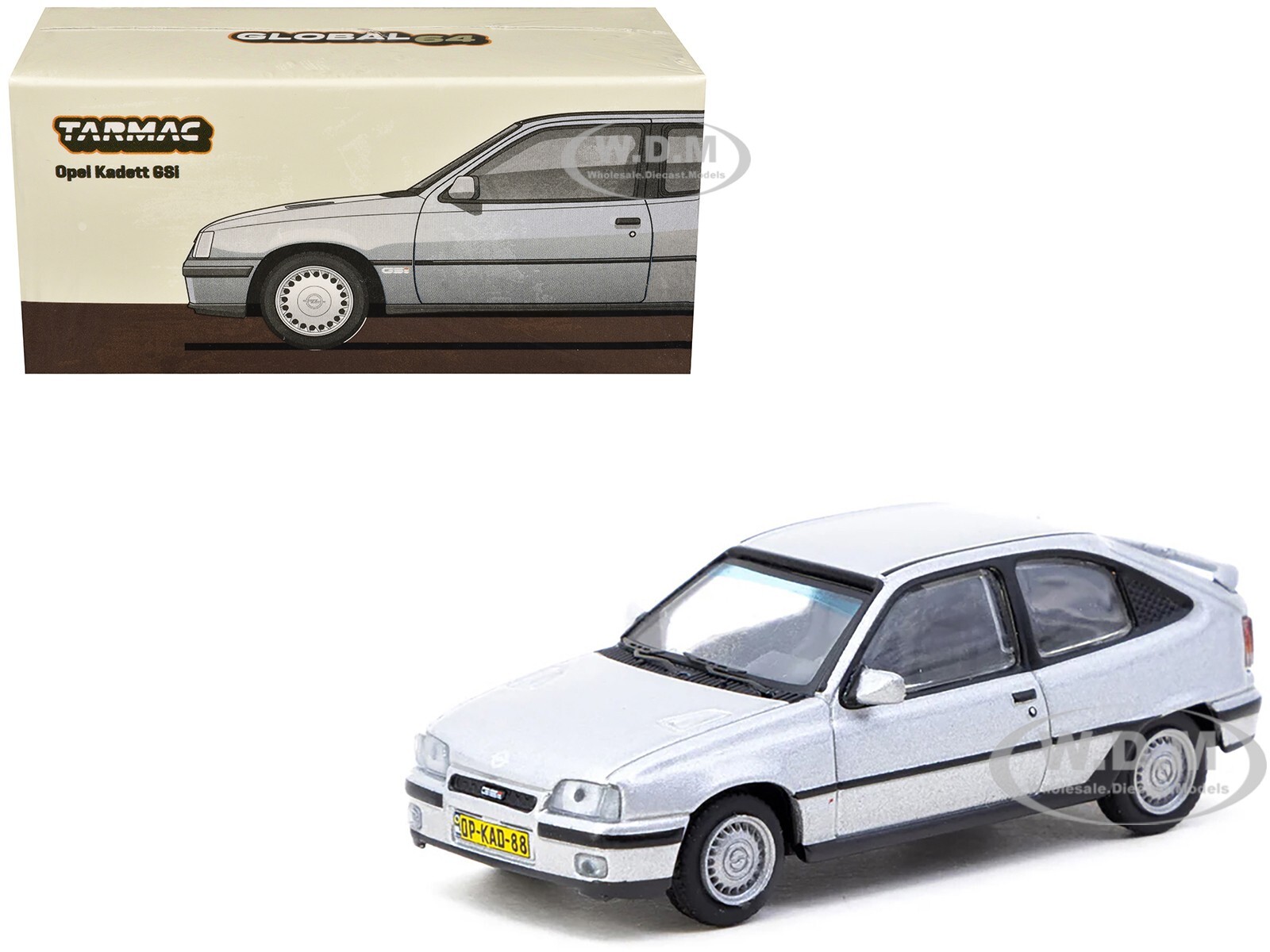 OPEL KADETT GSI SILVER 1/64 DIECAST MODEL CAR TARMAC WORKS