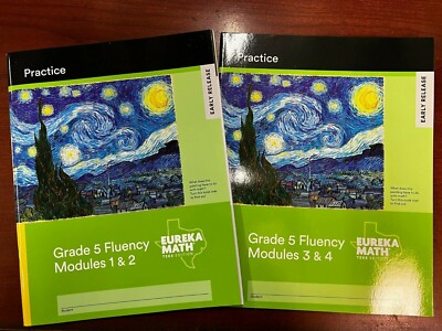 Eureka Math TEKS Ed Gr 5 Module 1, 2, 3, Workbook Set Practice Fluency 2021
