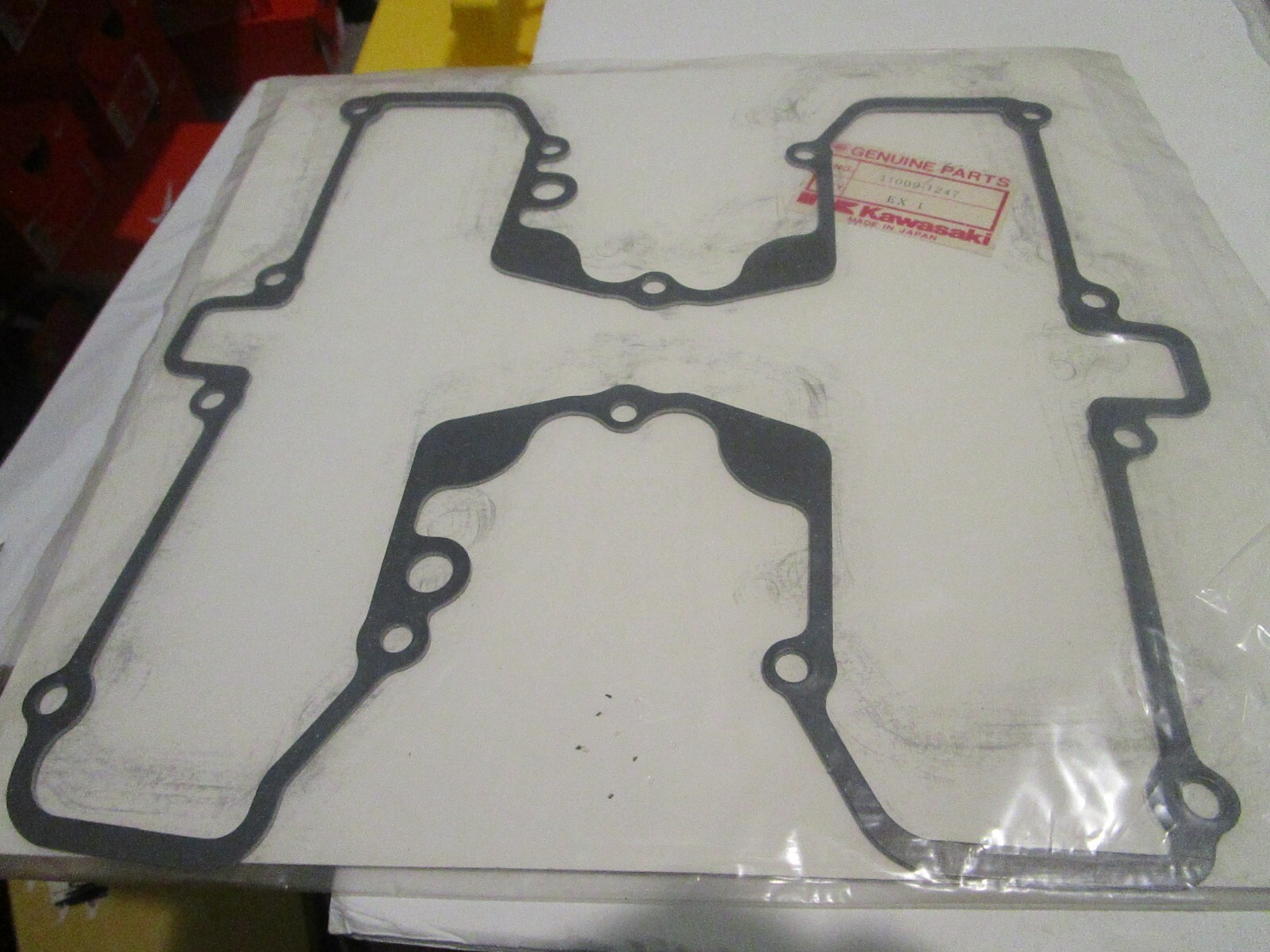ka　HSJ CD 38枚 11400+750 NOS Kawasaki 1982-84 KZ750 OEM Cylinder Head Cover Gasket KZ