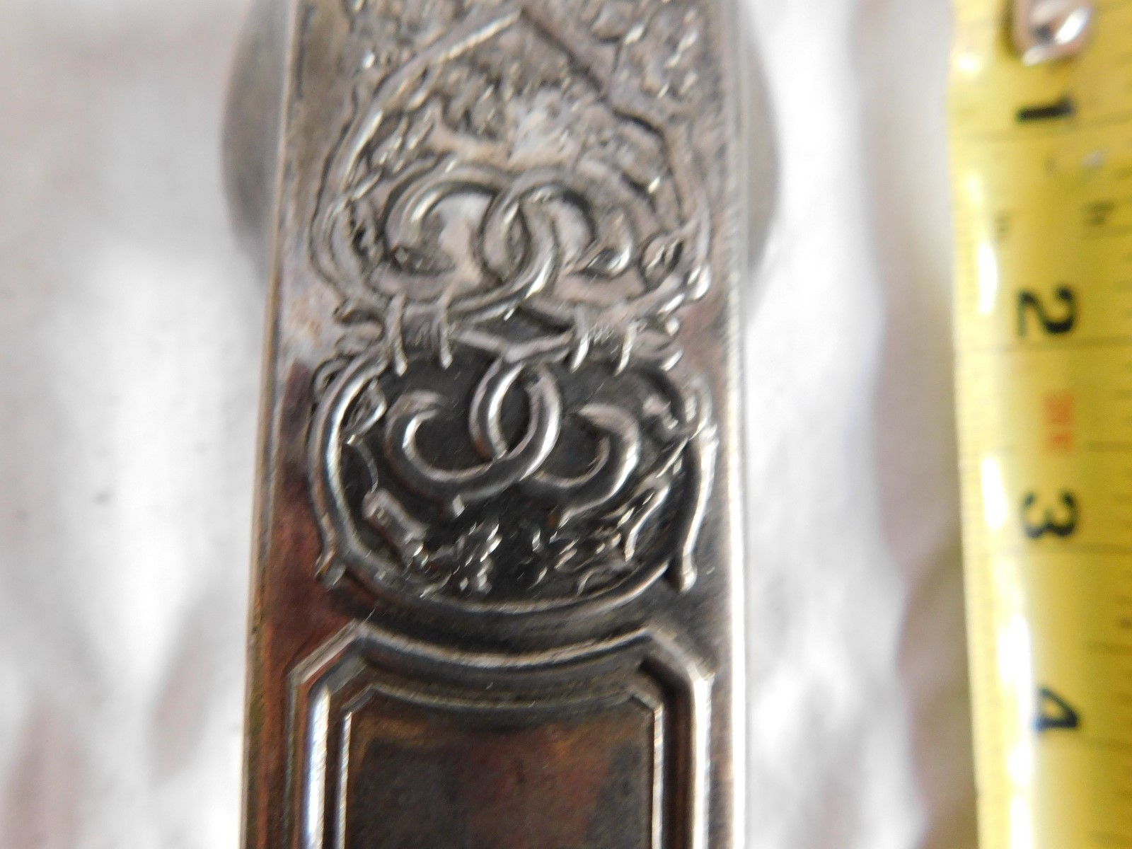 VINTAGE SILVER PLATED TELEPHONE HANDLE RECEIVER COVER