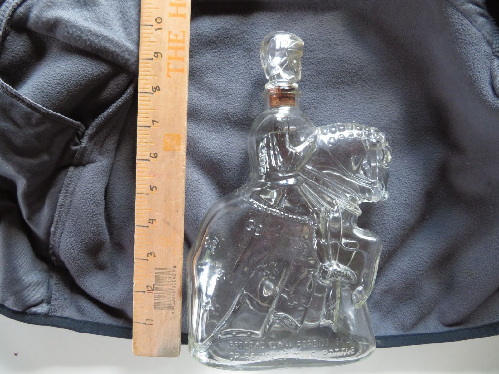 Renaissance Antique collectible Rare Joan of Arc old suit of  armor bottle horse