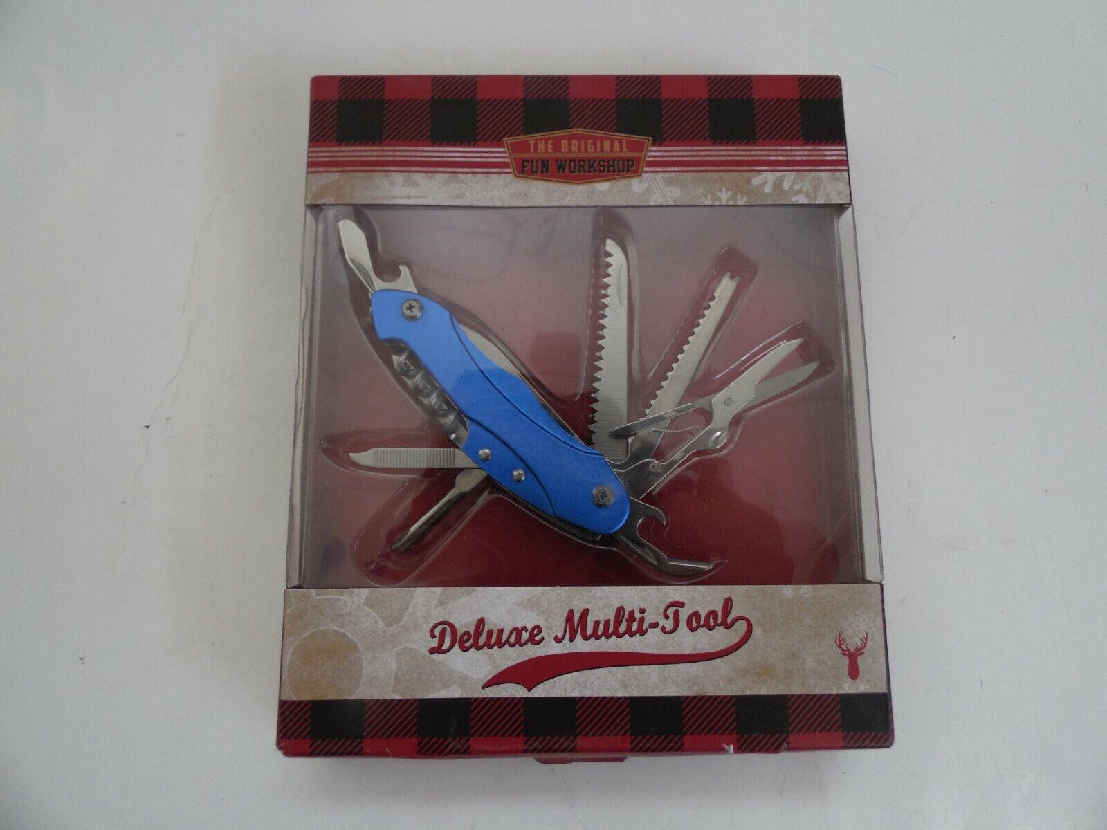 The Original Fun Workshop Deluxe Multi-Tool Blue Pocket Knife ...