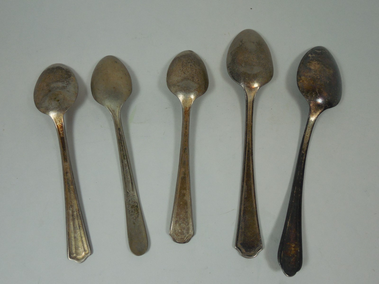 Mixed Lot 5 Vintage Silver Plate Camden/Lenox/HollyHock/ Niagara/Linton Spoons