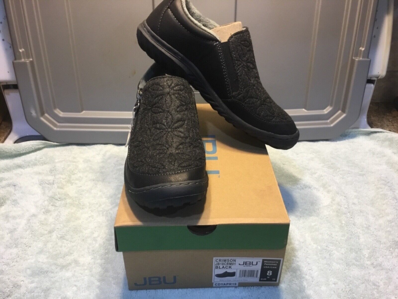 JBU By Jambu Crimson Women s Size 8 Black Memory Foam Shoes JB18CRM01