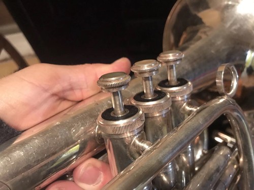 Silver DEG Dynasty Mellophone in F with Eb Slide & MP Willson Swiss Made