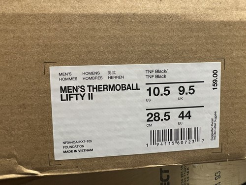 The North Face Mens Thermoball Lifty II Snow Boot Black 10.5 M
