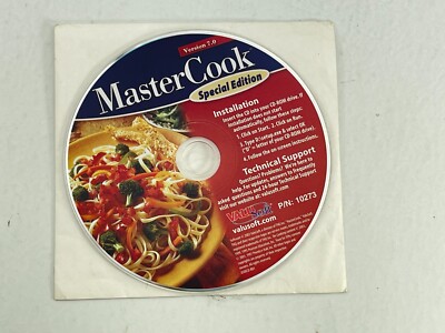 Vintage Microsoft Windows PC Master Cook Special Edition Video Game -Disc Only