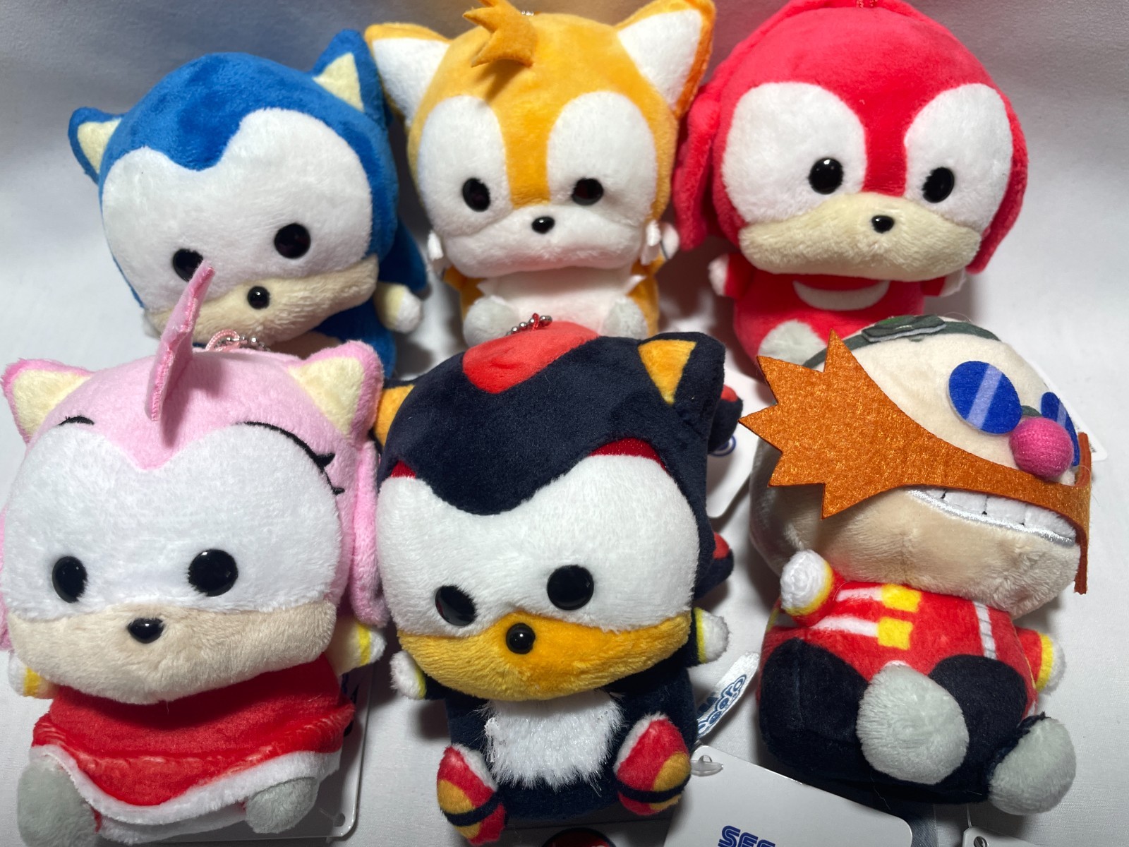 Set of 6 SEGA Cooro Plush Sonic Hedgehog Shadow Tails Amy SEGA