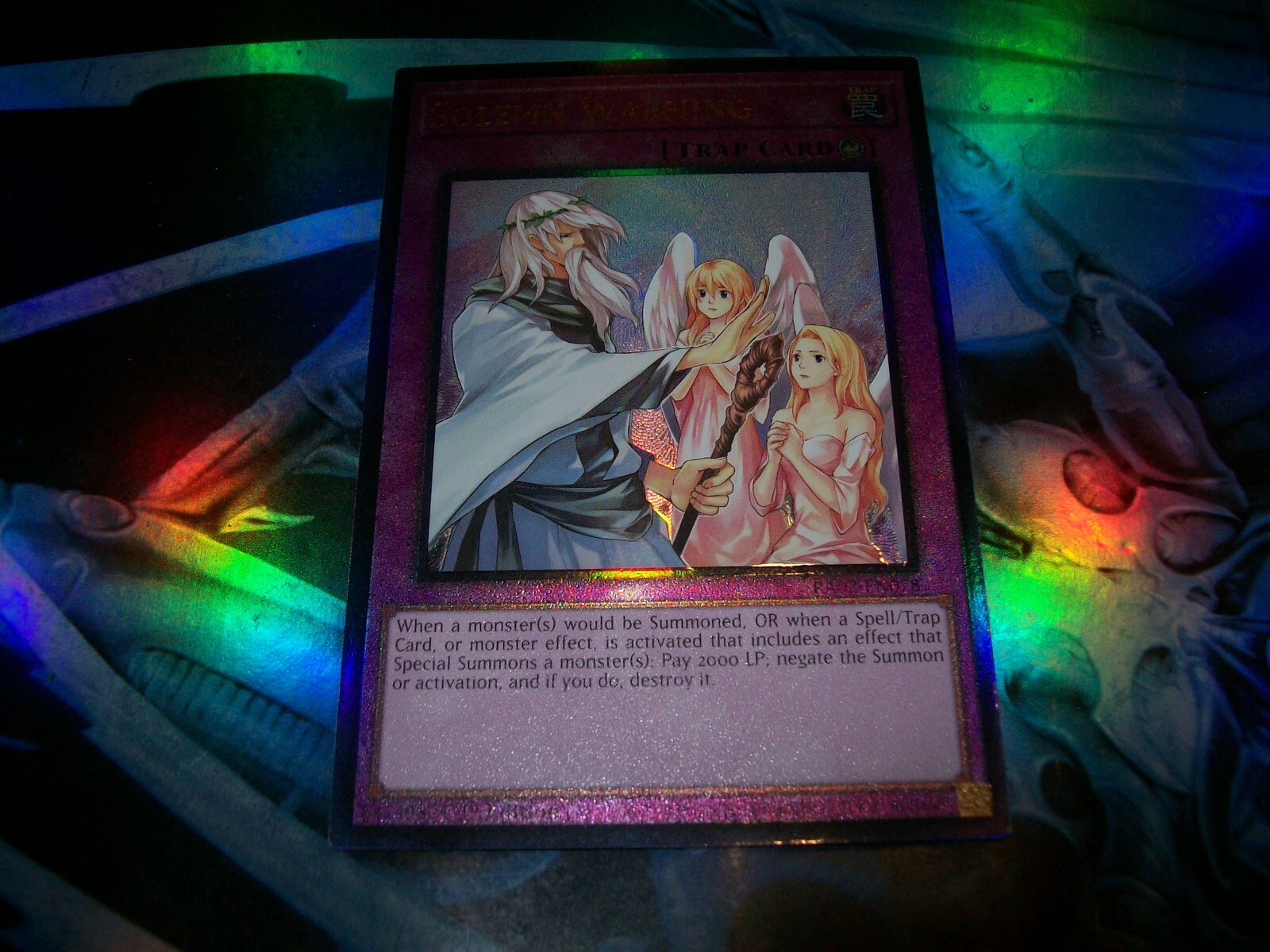 Solemn Warning 1st Edition Prismatic Ultimate Rare RA02-EN078 Yu-Gi-Oh!