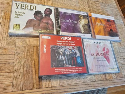 Lot Of 5 Giuseppe Verdi CDs LA Traviata Rigoletto & More Four Are Sealed.