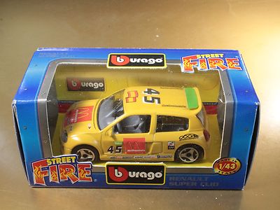 BBURAGO BURAGO 1/43 STREET FIRE COLLECTION 41500 RENAULT SUPER CLIO[PL3-057]