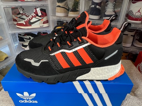 Size 10 - adidas ZX 1K Boost Black Solar Orange 2021 | eBay