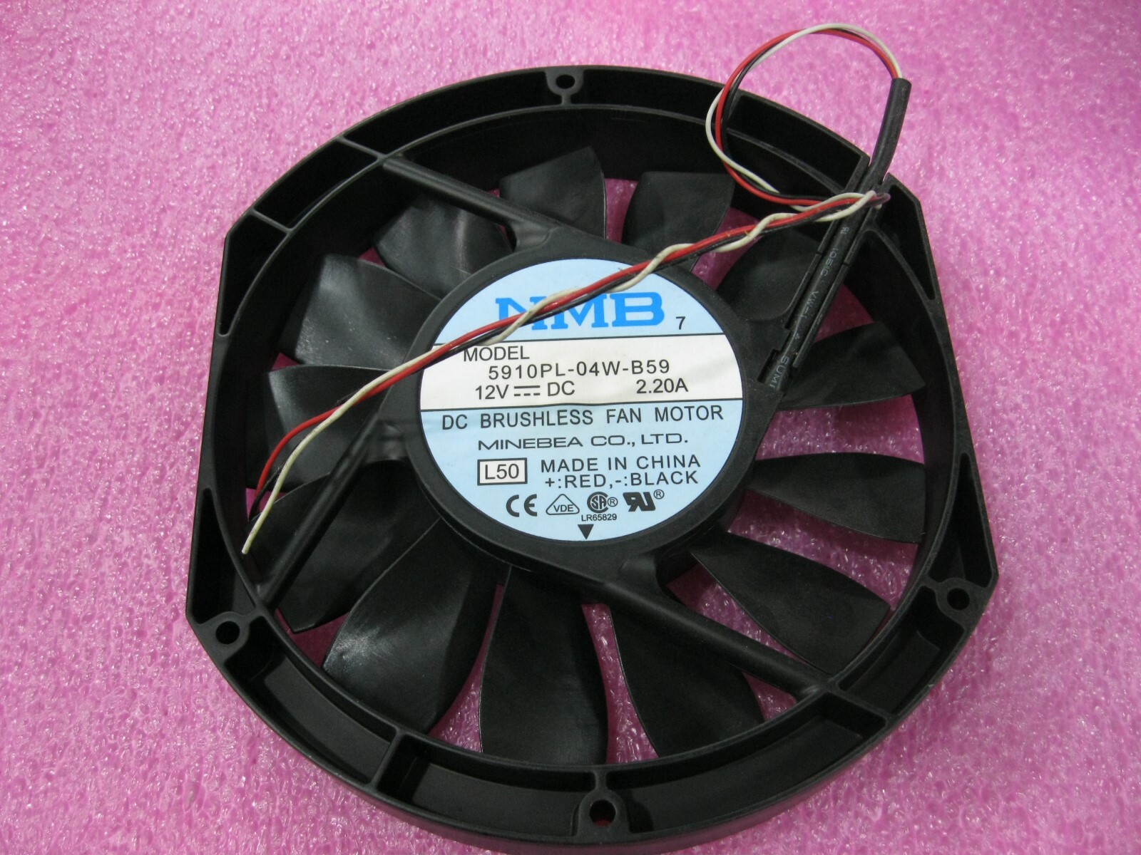 NMB Technologies 5910PL-04W-B59 FAN AXIAL 172X25.4MM 12VDC 3