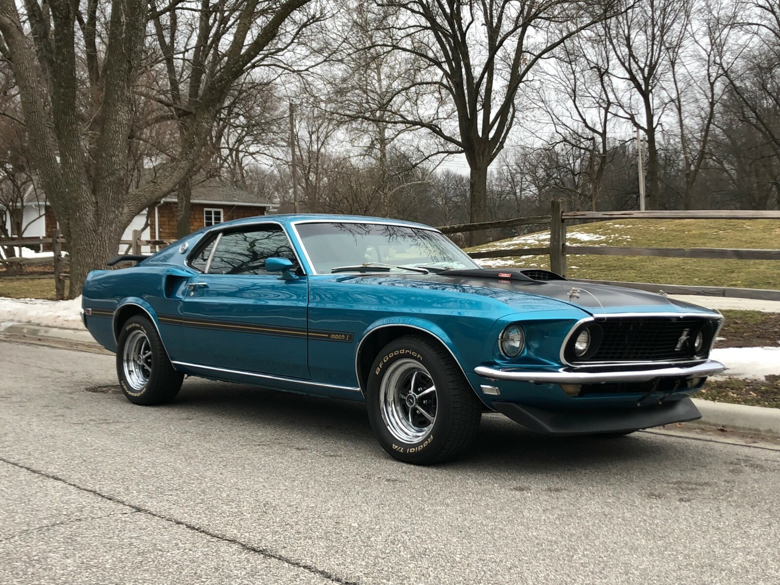 Beautiful 1969 Ford Mustang Mach 1 Gulfstream Aqua Black