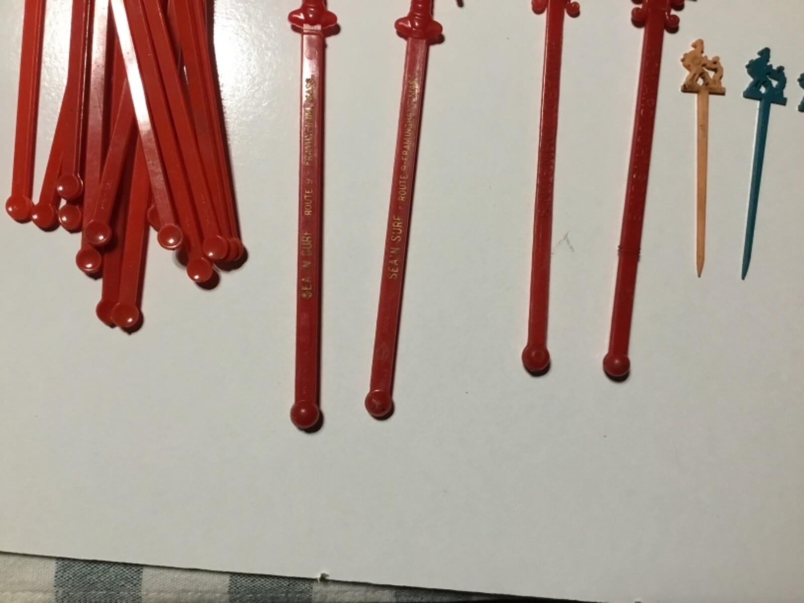 Swizzel Sticks form the bar the 99 restaurant,the Sea n Surf and Howard Johnson