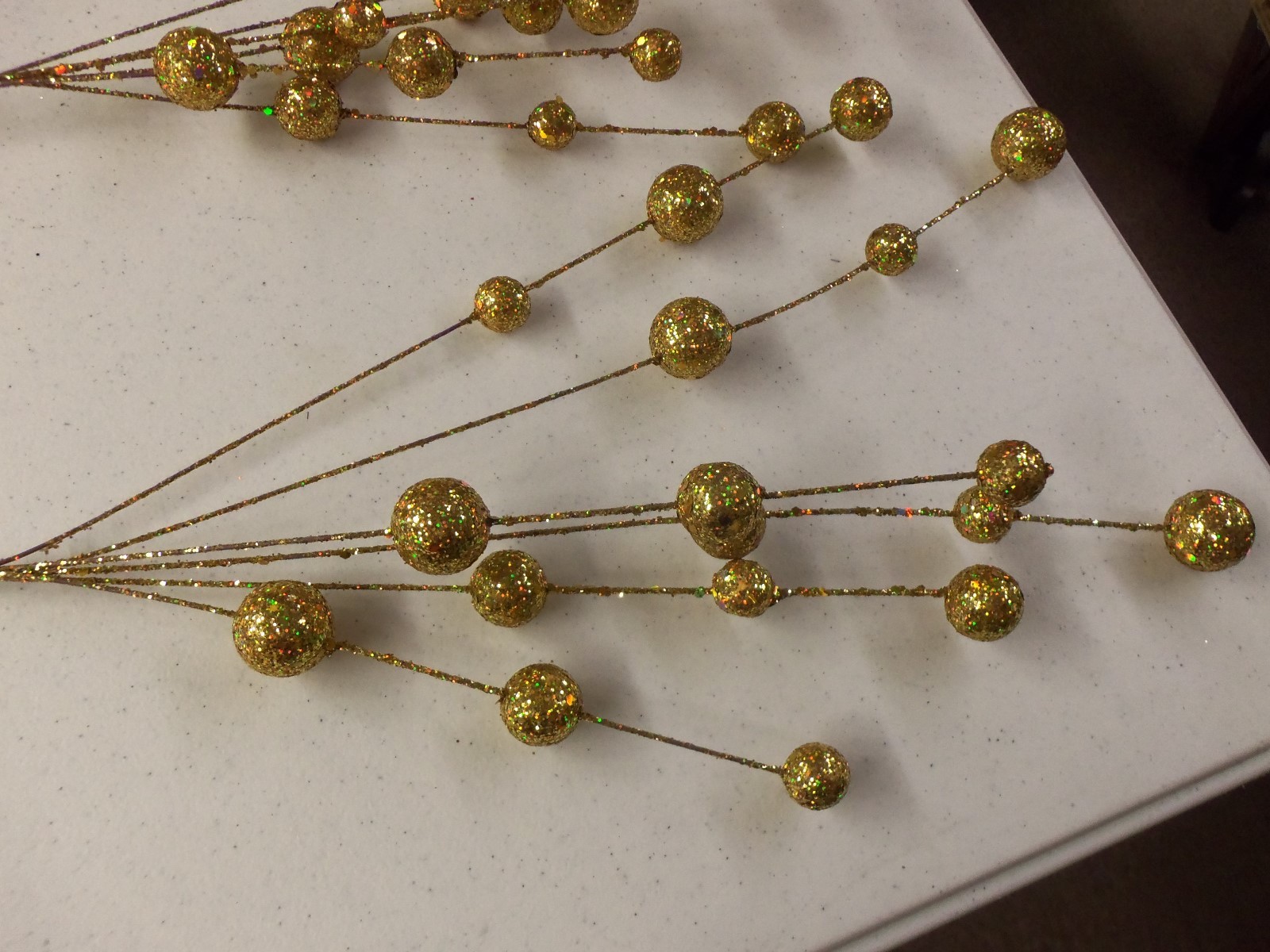 Christmas Floral Pick Gold Balls on sticks 28