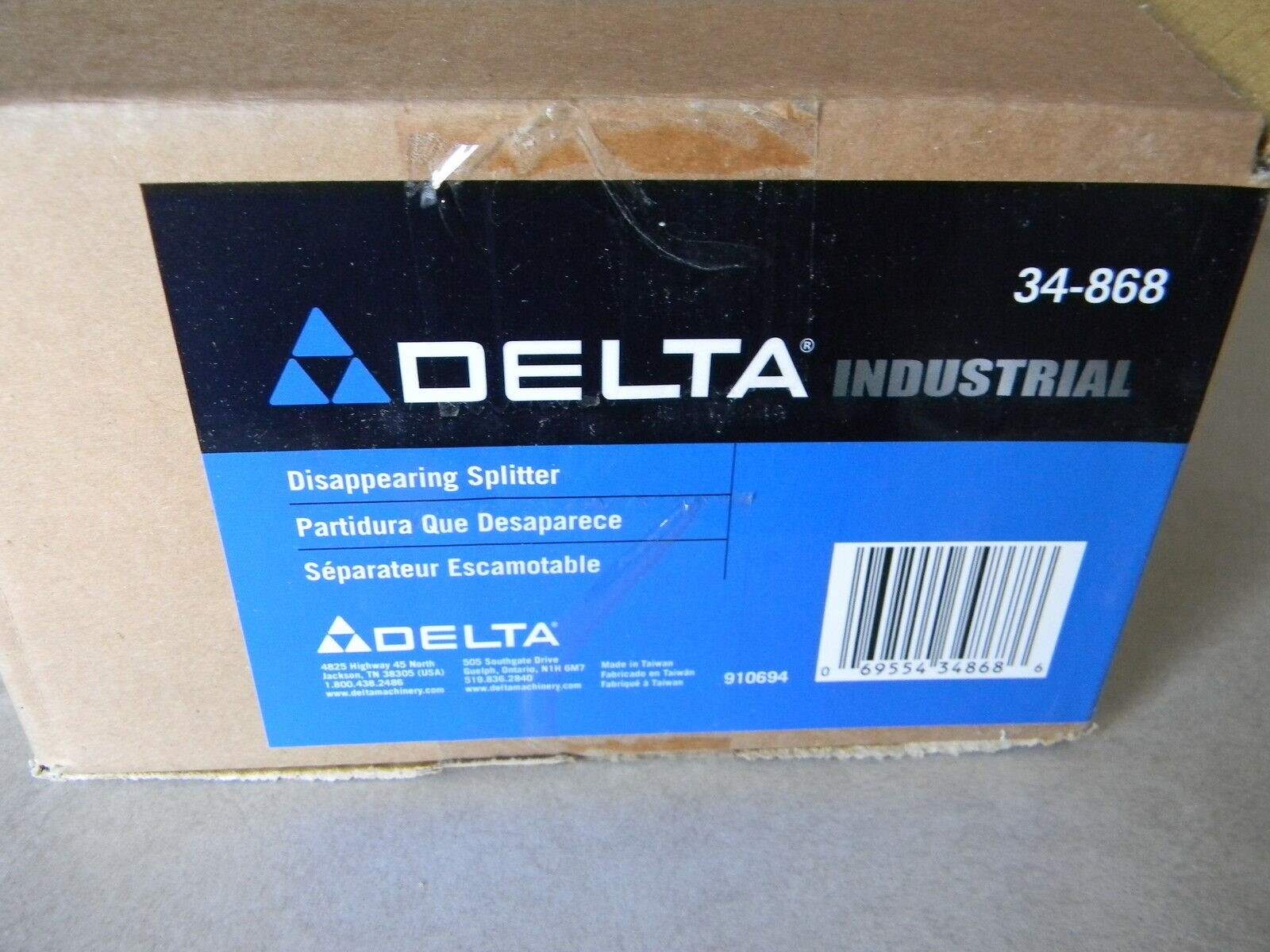 Delta Unisaw Disappearing Splitter Assembly 34-868 for RIGHT TILT models NEW