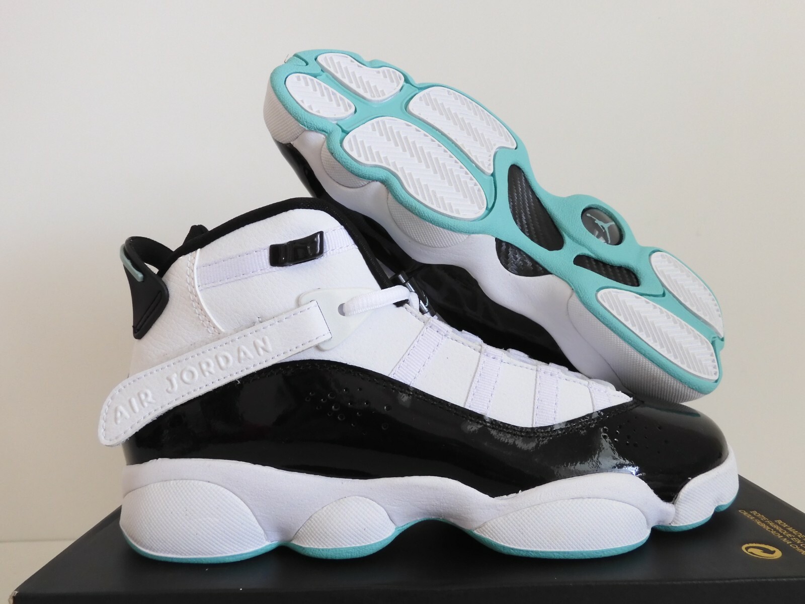 NIKE AIR JORDAN 6 RINGS (GS) WHITE-TROPICAL T SZ 6.5Y-WOMENS