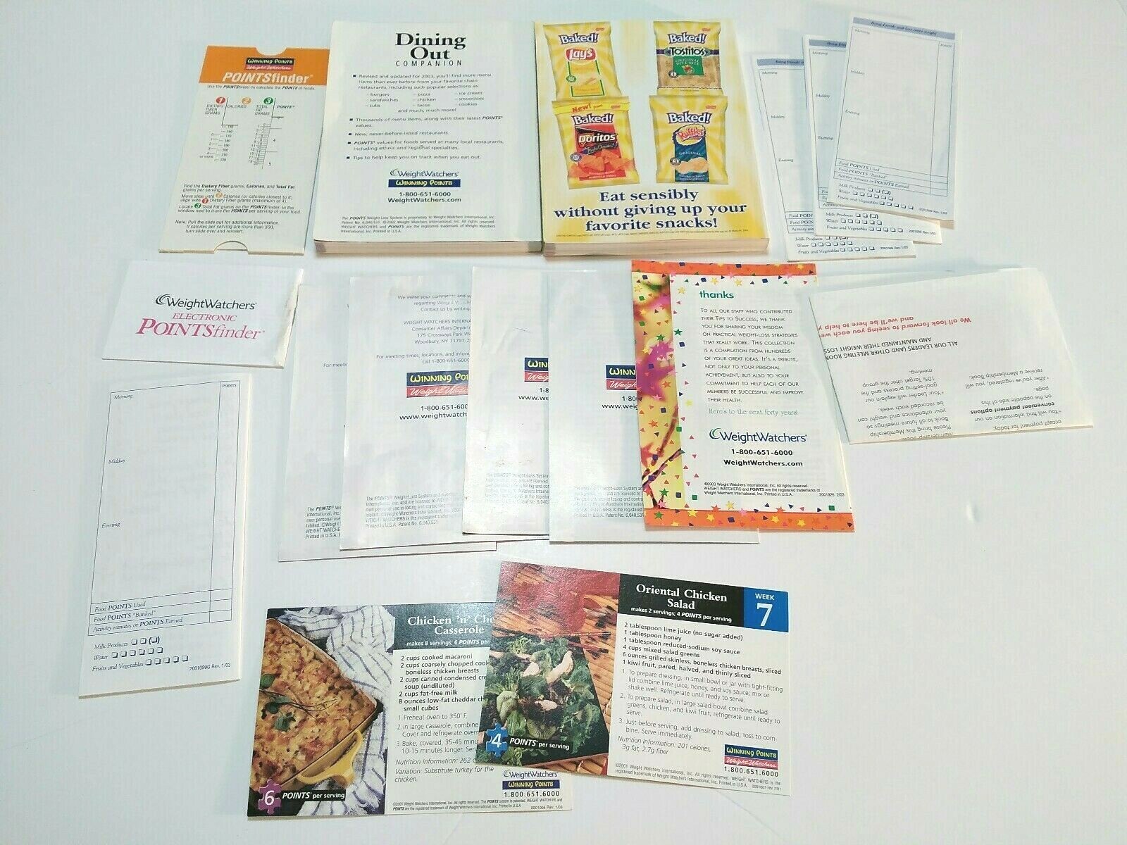 Weight Watchers Dining Out complete Food Companion Replacement Tips Parts Case