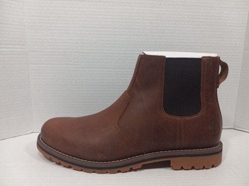 Timberland Boot Mens Larchmont Chelsea Rust Full Grain Brown Size 13 eBay