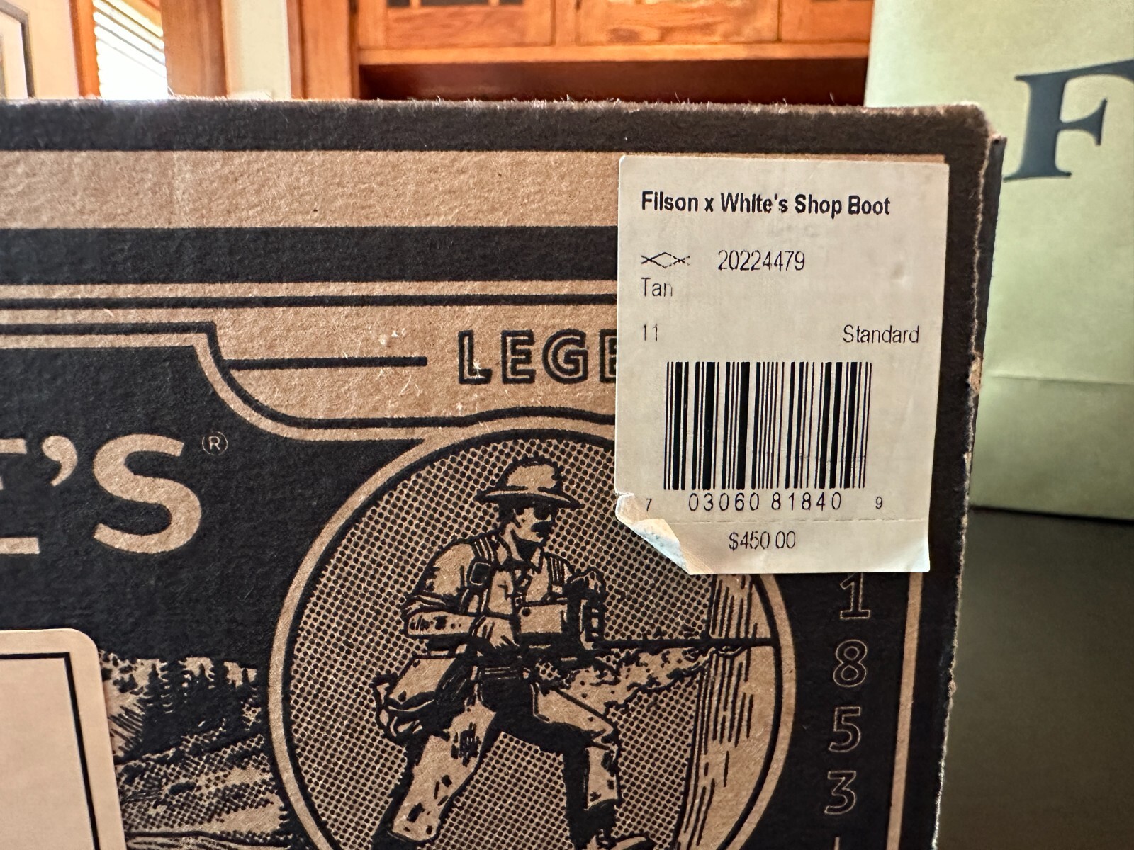 White's Filson X Shop Boots Size 11 Standard, New In Box, Factory 1st