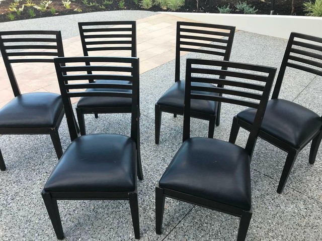 Six solid wood dining chairs from Crate & Barrel, USA | Dining Chairs