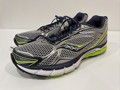 Saucony Triumph 9 Mens Running Shoes Size 12 Blue Silver Neon