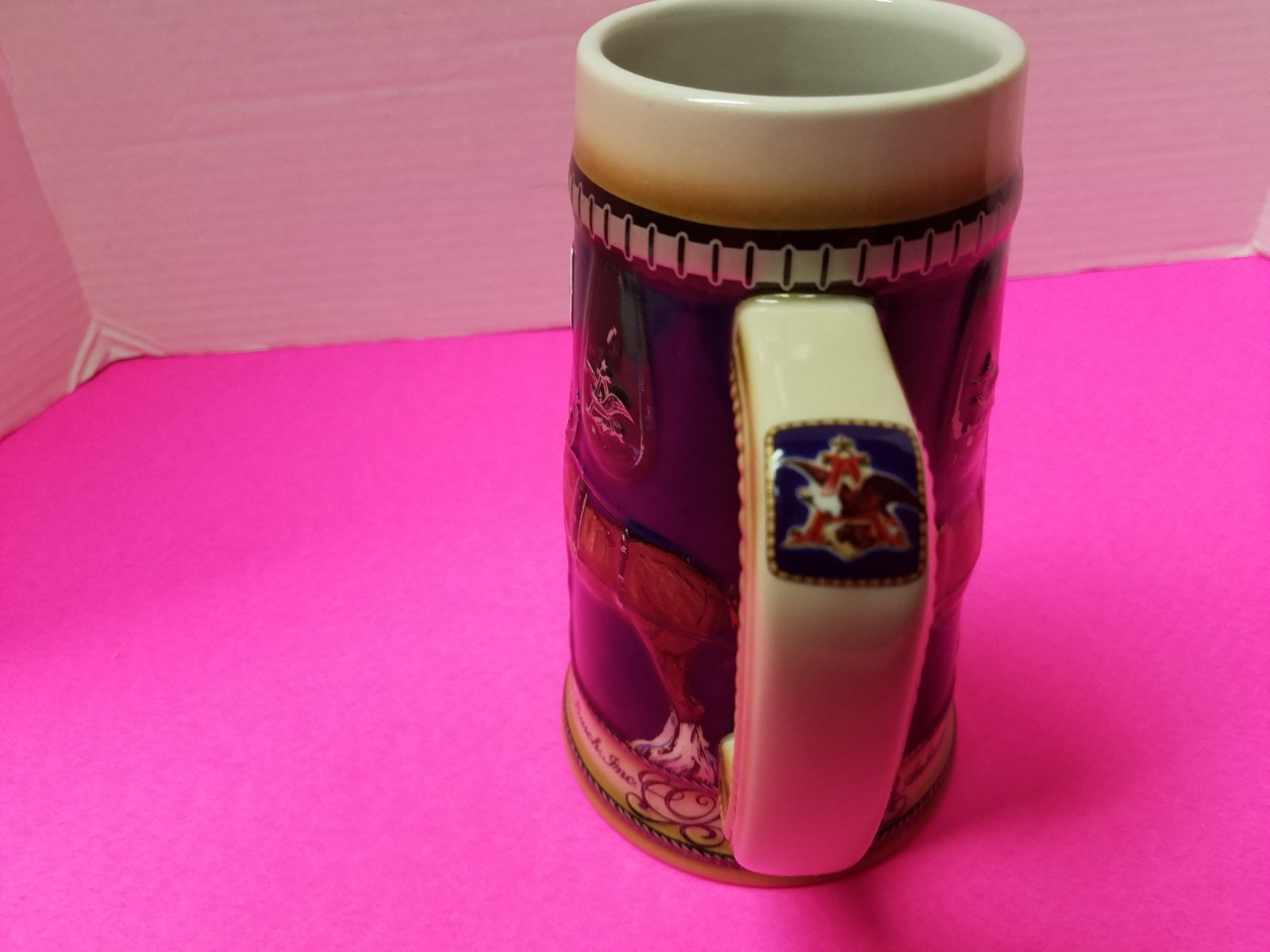 Anheuser Busch Budweiser 1987 Horseshoe &Harness Beer Stein CS68