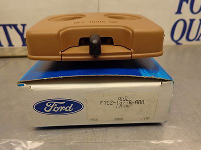FORD  F7CZ-13776-AAA Interior Dome Light Lamp Asy with Spot Lights Tan OEM NOS