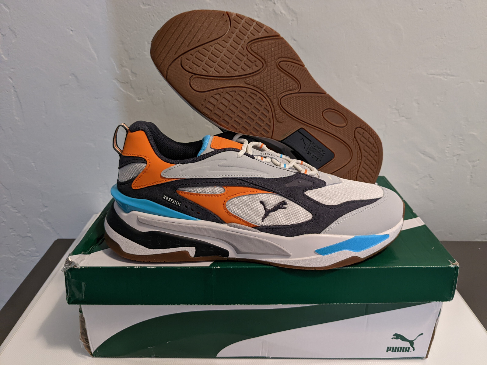 Puma RS-Fast Buck Orange White Grey Wave Runner 381037 02
