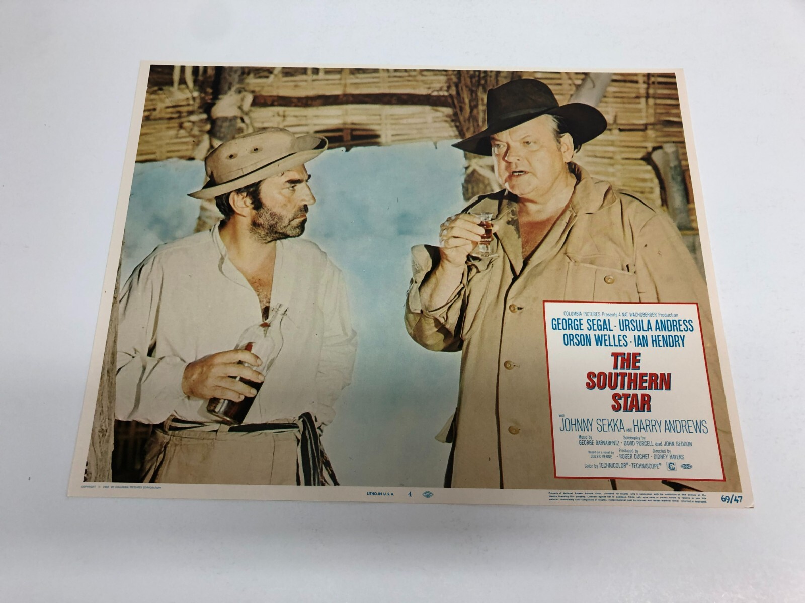 1969 THE SOUTHERN STAR 11 X 14 Movie Lobby Cards ~ Complete Set 1-8