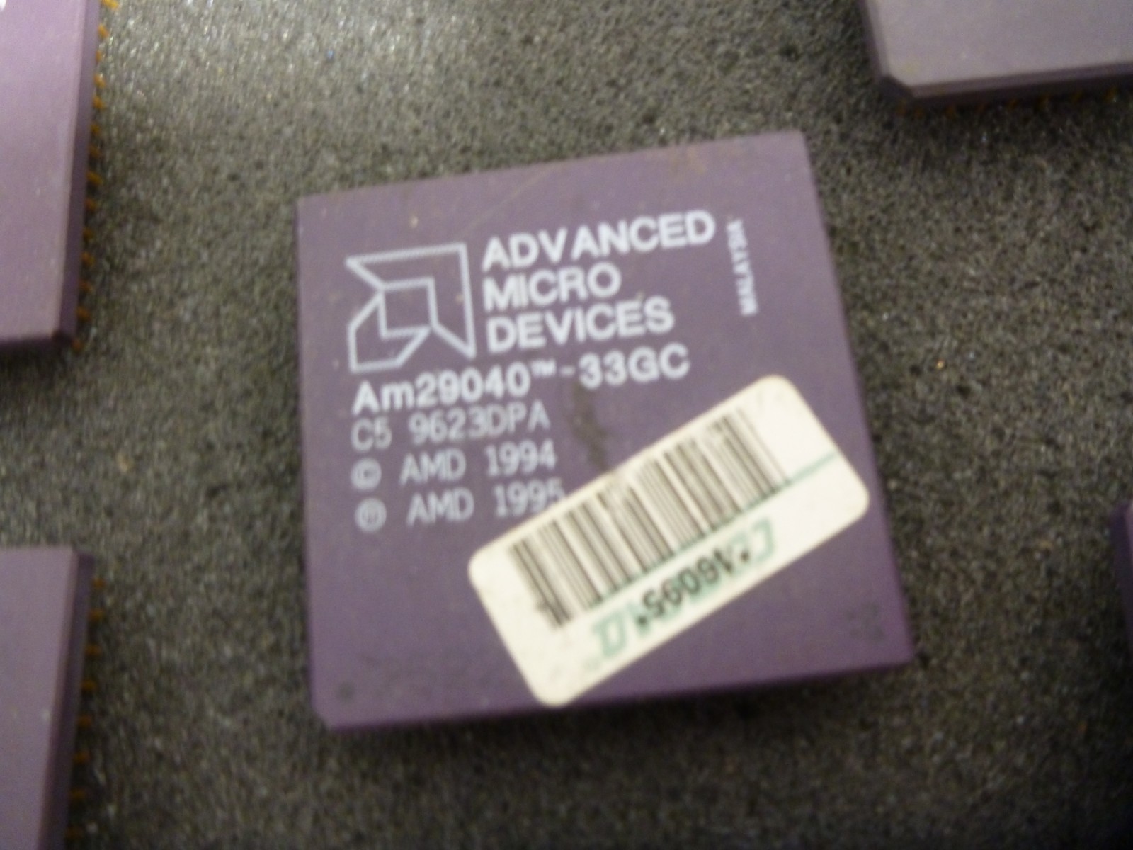 LOT Vintage INTEL i386 DX 33Mhz A80386DX-33 SX544 SX217 + AM29040-33GC AMD GOLD