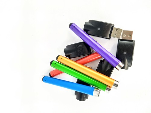 5 x Pen Battery w button 5 x USB Charger 510 Thread O Pen black silver USA