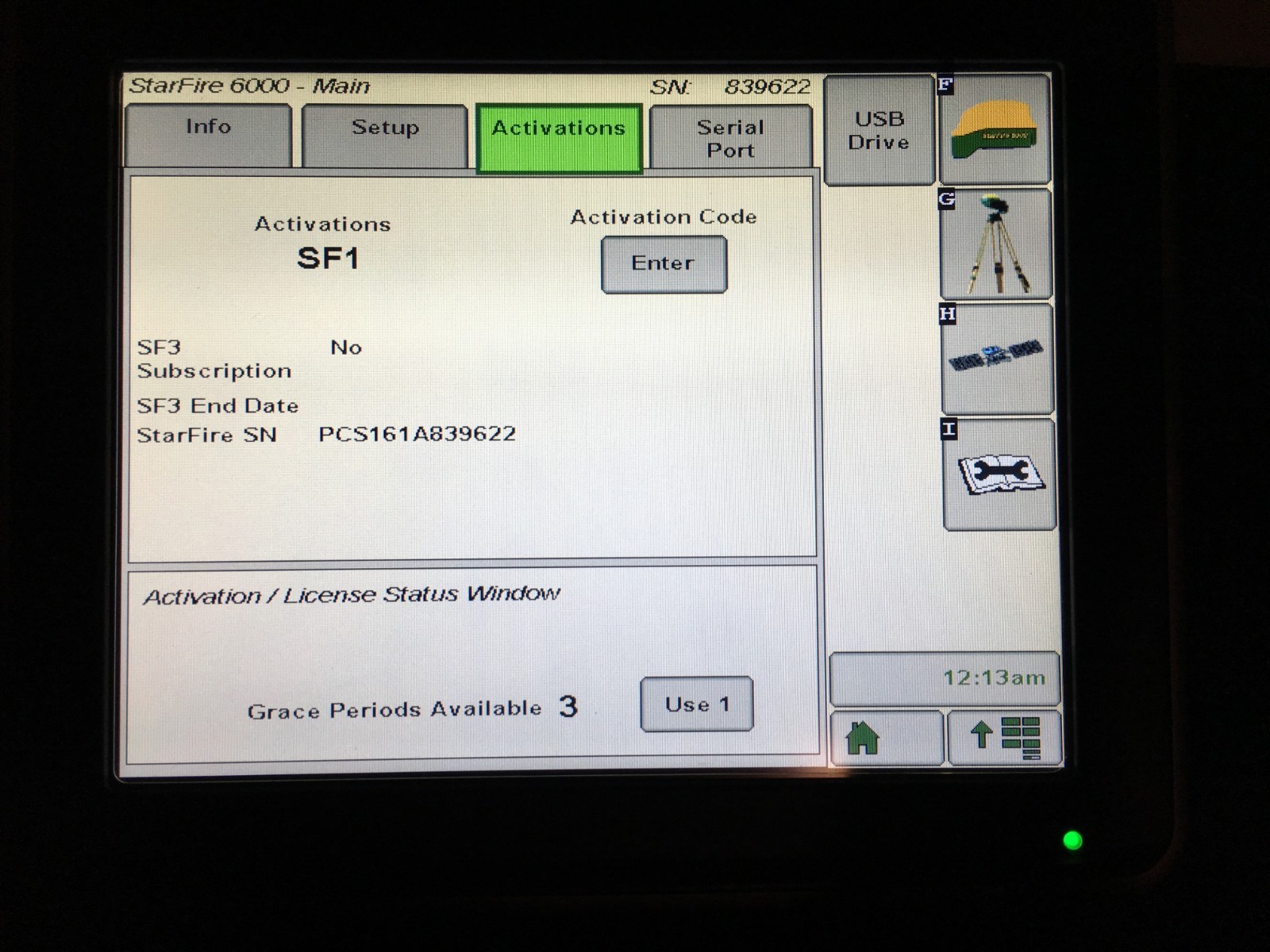 John Deere Greenstar Starfire 6000 GPS Receiver SF1