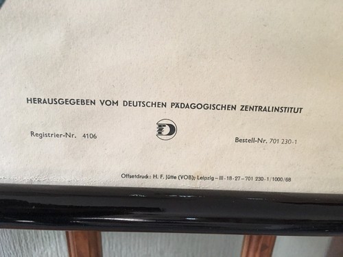 Vintage Cell “Die Zelle” Roll Down Chart German School Biology Art School Poster