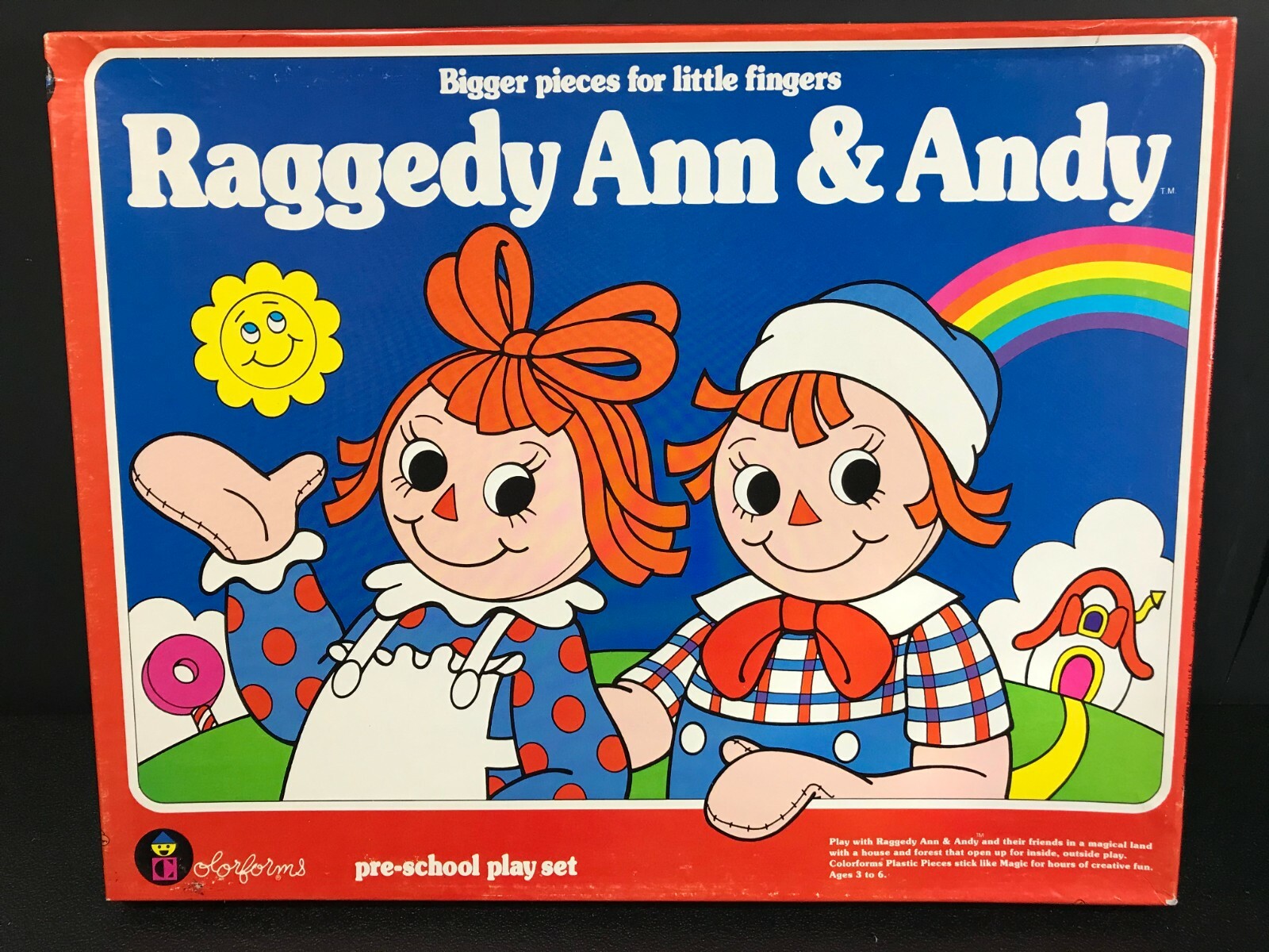 Raggedy Ann & Andy Colorform Pre School Play Set | eBay