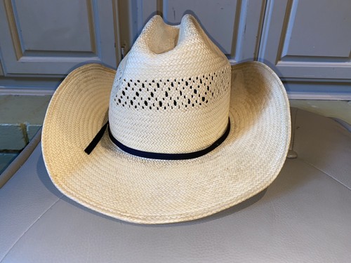 Vintage Resistol Self Conforming Straw Western Cowboy Hat Vintage Resistol Self Conforming Straw Western Cowboy Hat