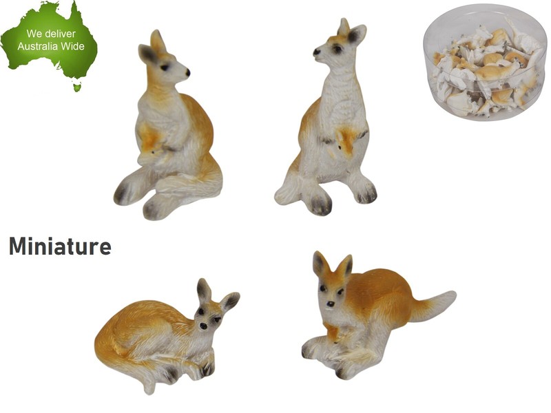 24 x Mini Kangaroo Craft Fairy Garden Miniature Figurine Home