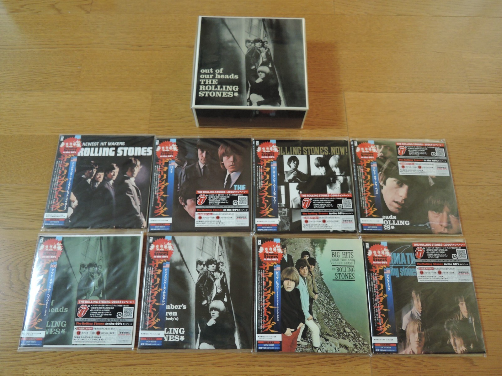 Rolling Stones PROMO BOX + 8 Japan Mini LP CD Set #1 Factory