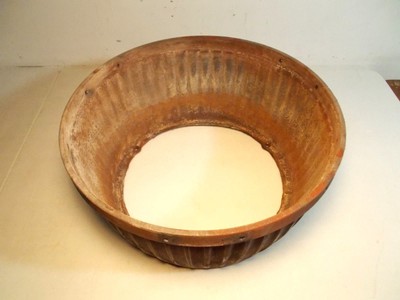 Antique Cast Iron Ornate Round Oak 16SB-T-2 Stove Fire Pot PD Beckwith Nice