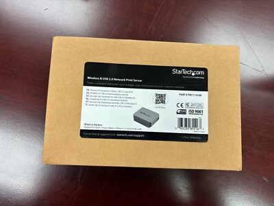 Wireless Print Server, Startech.com,1 Port USB Wireless N Network Print Server