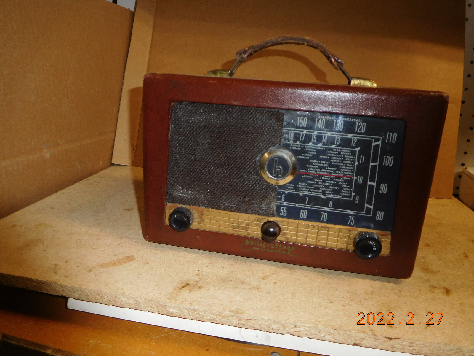 1953 Vintage Hallicrafters Continental Radio Broadcast Shortwave Model