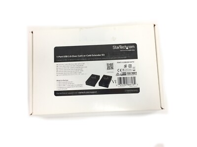 NEW StarTech.com 1 Port USB 2.0 Over Cat5/6 Extender Kit USB2001EXTV - 165f(50m)